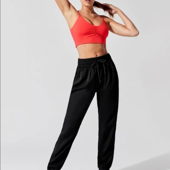 New Carbon38 Femme Moderne high rise elastic waist ankle crop jogger trouser - Picture 3 of 14